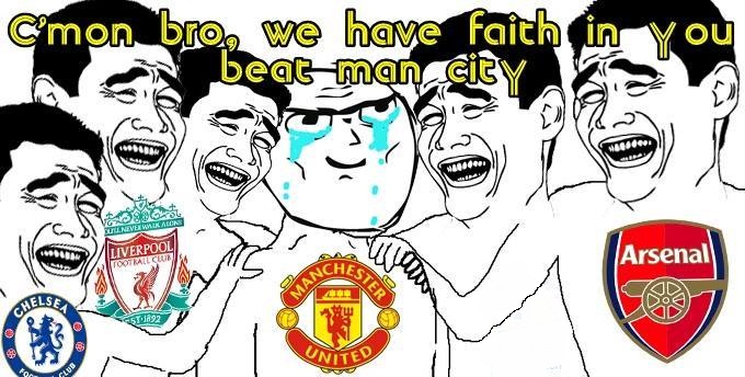 Humour: Everyone supports Man United to beat Man City